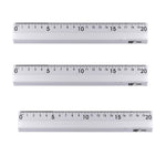 Regla metálica de aluminio 20 cm. Regla material escolar. Más resistentes que la regla flexible.