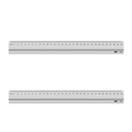 Regla metálica de aluminio 30 cm. Regla material escolar. Más resistentes que la regla flexible.