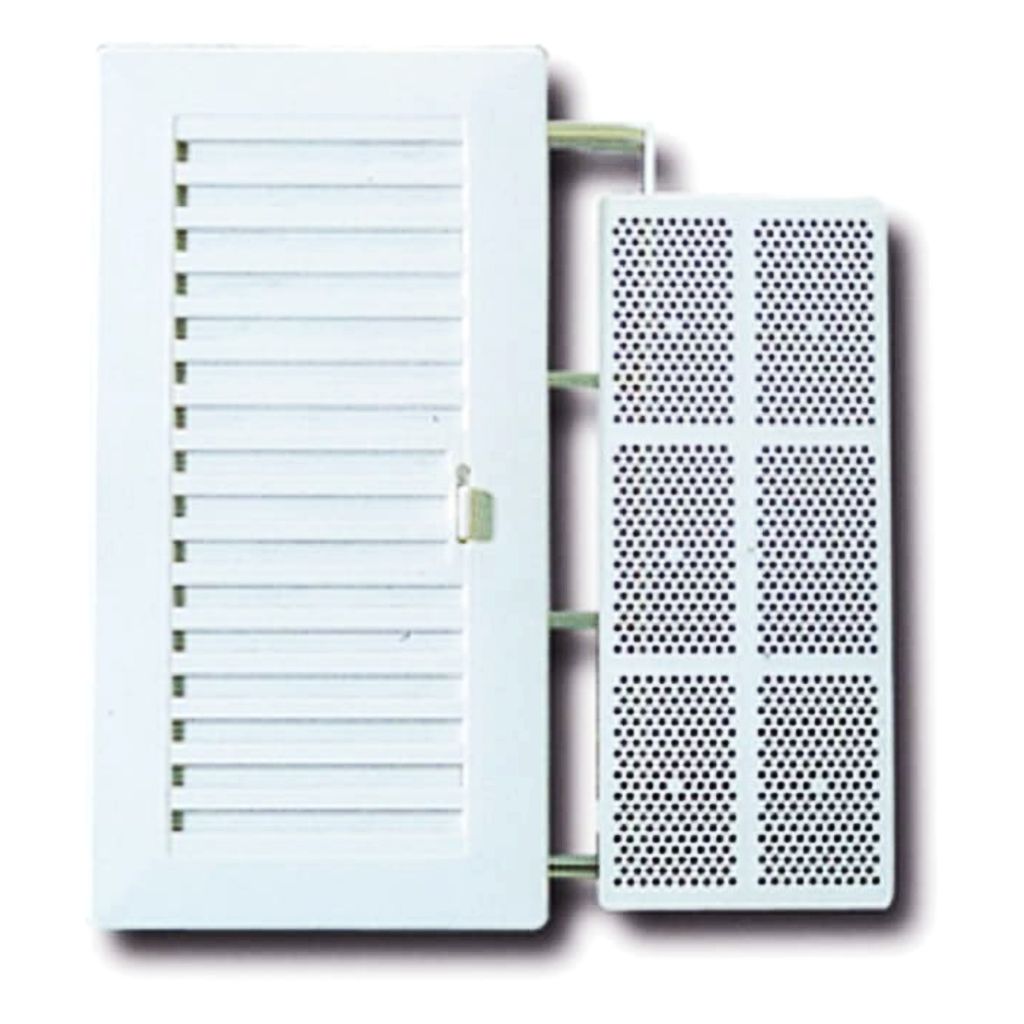 Rejilla de ventilación de plástico rectangular, tipo Shunt, con