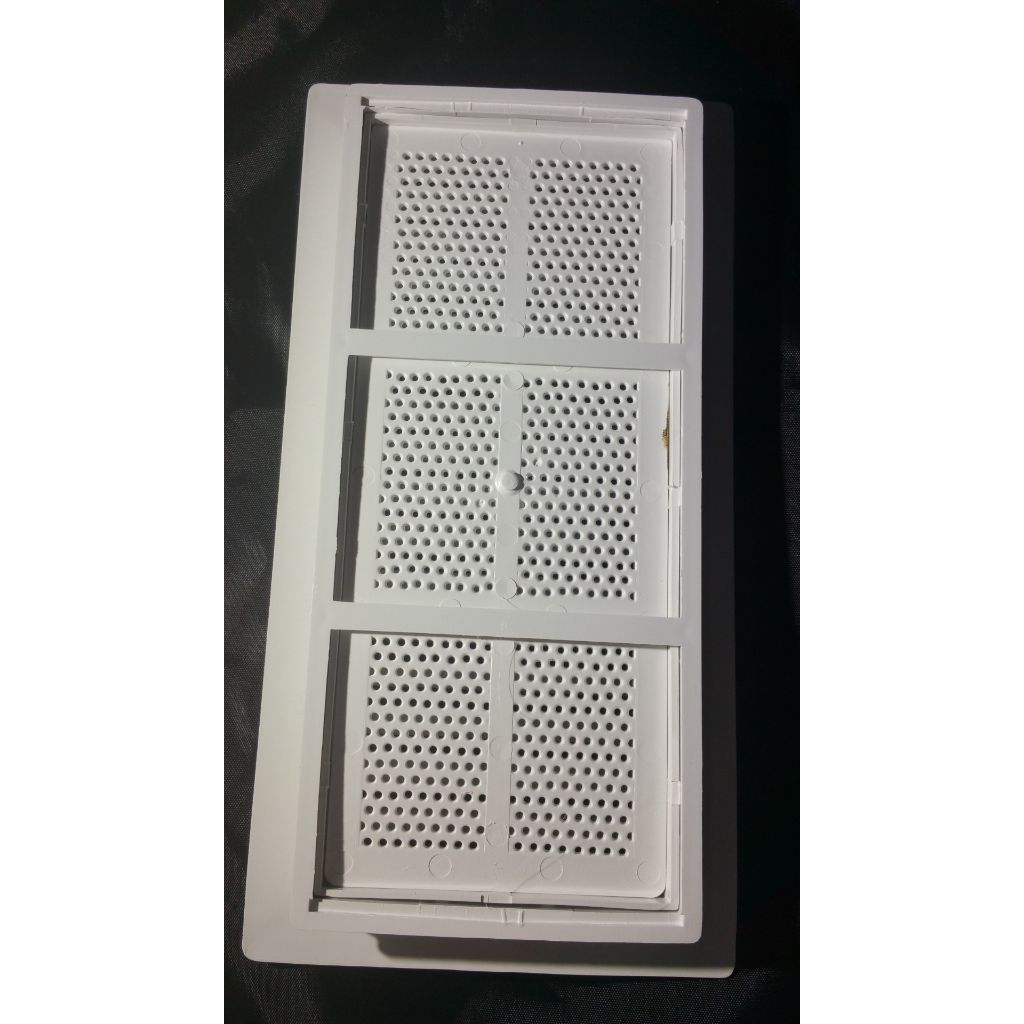 Rejilla de ventilación de plástico rectangular, tipo Shunt, con cierre –