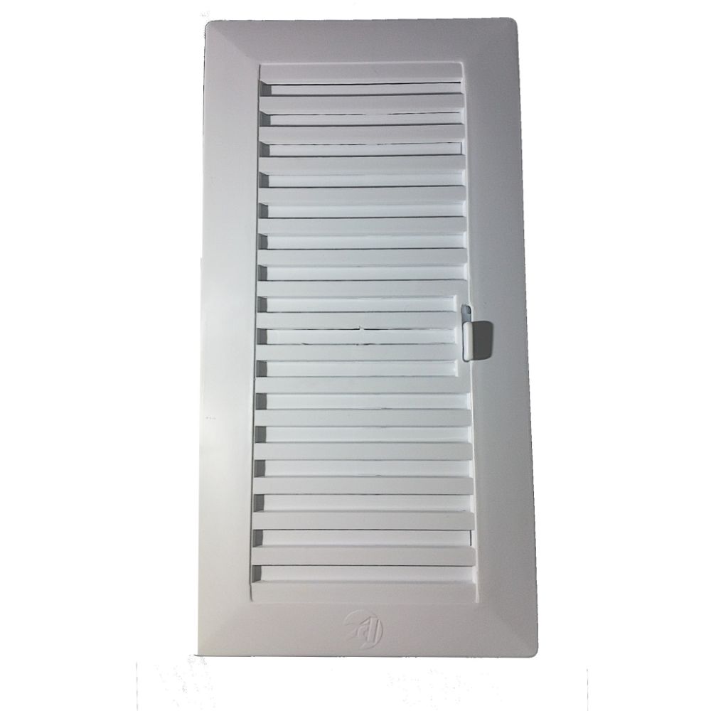 Rejilla de ventilación de plástico rectangular, tipo Shunt, con cierre