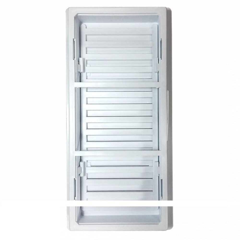 Rejilla de ventilación de plástico rectangular, tipo Shunt, con cierre  regulable. Especial para baño y cocina. –