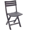 Silla plegable ligera plástico. ProGarden Birki. Camping, playa jardín, terraza, balcón. Fabricada en resina - bricoloco.comAntracita
