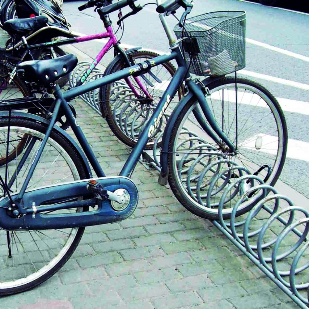 🚲 Soporte bicicletas suelo de 10 a 14 bicis con tubo acero robusto de 31  mm –