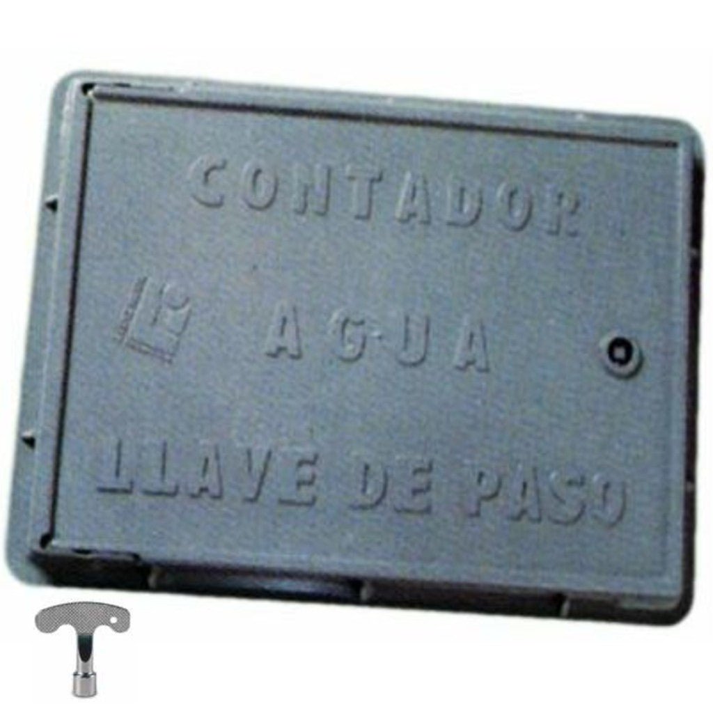 TAPA CONTADOR AGUAS BIGMAT 260X500 MM (INCLUYE LLAVE)