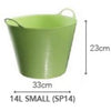 Tubtrugs Cubo cesto capazo espuerta barreñoFlexible con asas. Ropa sucia, colada, vendimia, pienso perros, macetero, juguetes, bañera mascotas, leña. - bricoloco.com14 lts. Diámetro 33 cms. x Alto 23 cms.