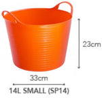 Tubtrugs Cubo cesto capazo espuerta barreñoFlexible con asas. Ropa sucia, colada, vendimia, pienso perros, macetero, juguetes, bañera mascotas, leña.