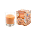 Vela tarro vaso cristal aromática 140gr canela naranja. Ambientador fragancia. Aceites esenciales. Vela aroma aroma intenso.